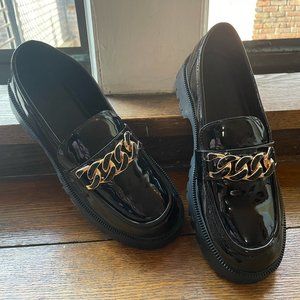 Lattelier Chain Strap Platform Loafers